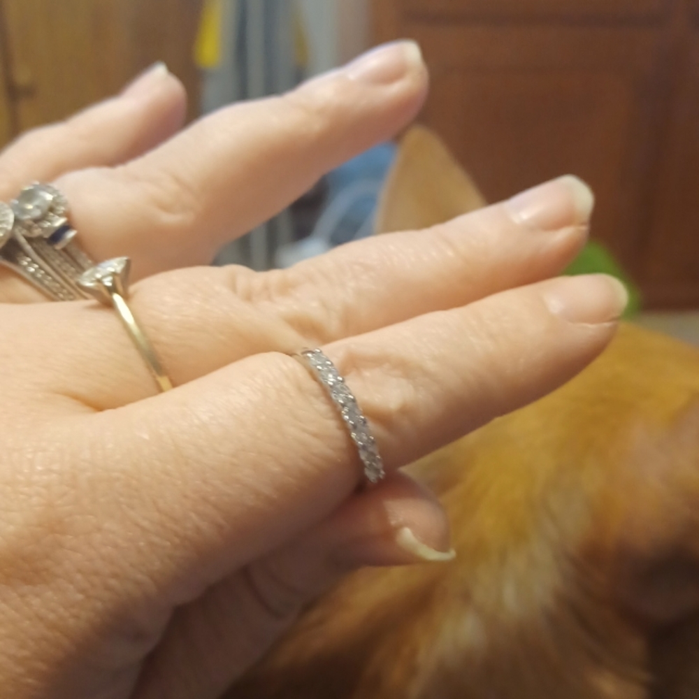 Size 8  stamped sterling sliver ring from jcpennys